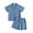 Blue, variant on LYMAYTER 2PCS Baby Infant Boys Summer Cotton Linen Shorts Outfits Solid Color Short Sleeve Button down Lapel Shirt Tops and Shorts Set for 6M-4Y