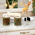 thumbnail image 4 of Yayeee 4 Pack Qtip Holder Bathroom Cotton Swab Canister with Lid Clear Dispenser Set, Leopard Print Sunflower, 4 of 6