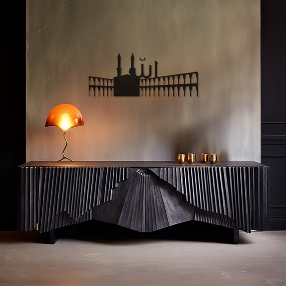 LaModaHome Exclusive Kaaba Islamic Metal Wall Art – Durable & Artistic Metal Wall Art for Home and Office Decor, Perfect for Any Interior Design Aesthetic