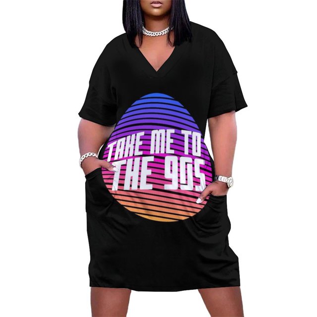 Vestido holgado de bolsillo para niña de los 90, vestidos de verano para mujer, vestido de noche para mujer, vestido de verano 2025 para mujer coreana.