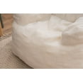 thumbnail image 5 of Bean Bags Chair Sofa Chair, Fluffy Lazy Sofa Teddy Fabric Stuffed Lounge Chair, High Resilience Foam Sofa Couch, Soft Tufted Foam Reading Chair for Bedroom, Living Room, Dorm, Balcony, Ivory White, 5 of 7