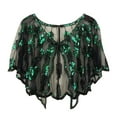 thumbnail image 1 of Shengyu Châle en Polyester à Sequins Années 1920 pour Femmes Châle en Maille Ample Cape Châle Robe Accessoires pour Femmes, 1 of 6
