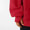 thumbnail image 6 of VEKDONE V-Neck Hoodies for Women Oversized Long Sleeve Hooded Sweatshirt with Thumb Hole Solid Loose Fit Pullover Sweatshirts with Kangaroo Pockets, 6 of 9