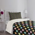 thumbnail image 5 of Ambesonne Owls Quilted Bedspread Set 2 Pcs, Funny Confused Serious, Twin Size, Black Multicolor, 5 of 6