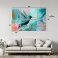 thumbnail image 2 of 8 Pack Art Acoustic Panels Sound Absorbing Chinoiserie Acrylic Glass Bird Flowers Floral Blue Orange Decorative Soundproof Wall Panels Self Adhesive for Nursery Game Room Bedroom 48"x32", 2 of 7