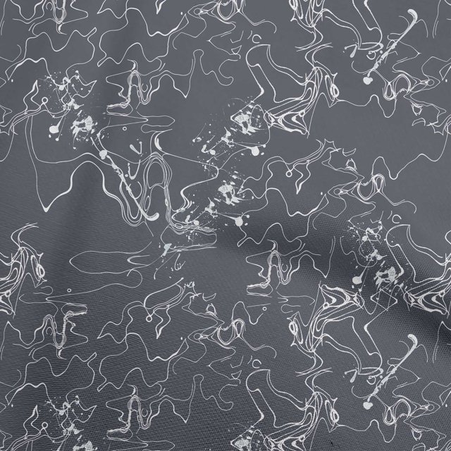 oneOone Cotton Cambric Gray Fabric Abstract Sewing Material Print Fabric By The Yard 56 Inch Wide