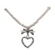 thumbnail image 1 of Stylish Heart Pendant Necklace for Women Girl Imitation Pearls Beaded Neckchain Jewelry for Parties and Casual Wear, 1 of 4