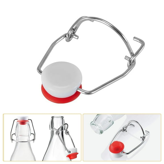 sunsanly 10pcs Top Airtight Bottle Caps for Home Brewing Leak Proof Stainless Steel Lid Freshness Carbonation Bottle Caps