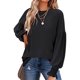 thumbnail image 5 of Womens Casual T Shirts, Casual Loose Solid Color Comfortable Crew Neck Womens Long Sleeve Top For Office, 5 of 6