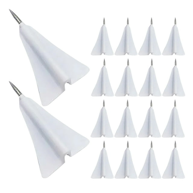 WHAMVOX 18 Pcs Broches d'Avion Blanches Polyvalentes pour Tableau en Liège Affichage Photo et Notes de Bureau