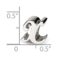 thumbnail image 3 of Letter X Script Charm .925 Sterling Silver Antique Finish Reflection Beads - QRS1430X, 3 of 5