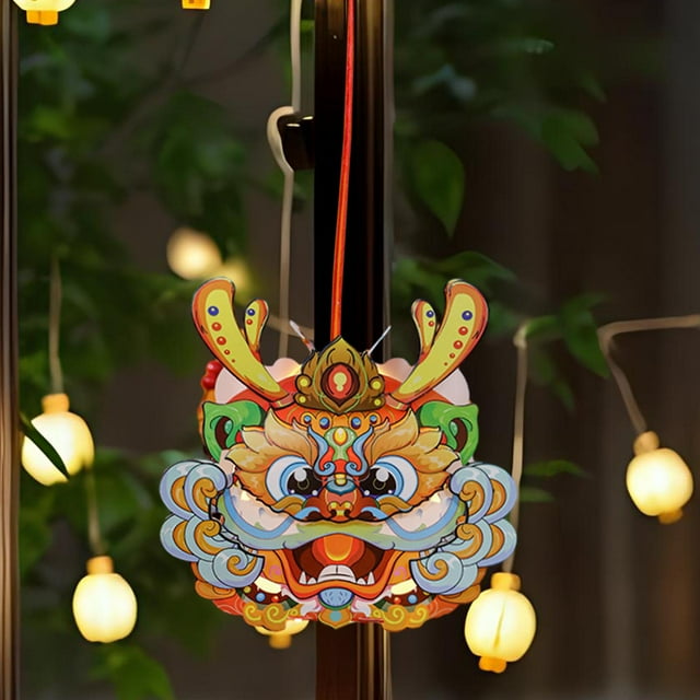 Linterna de Año Nuevo Chino BLESIY Material artesanal LED decorativo Verde Linterna de mano