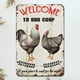 thumbnail image 3 of Placa Metal Vintage Pollos Pintura Hierro Rectangular Arte Pared Bar 30x40cm, 3 of 9