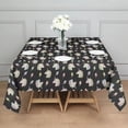 thumbnail image 3 of Black Cartoon Unicorn Lightning Pattern Square Tablecloth,Waterproof Square Table Cover,Wipeable Spillproof Washable Table Cover for Home Kitchen Party Decor 52"x52"(132x132cm), 3 of 6