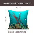 thumbnail image 2 of LALILO Throw Pillow Covers Shy Shark Cat Shark Swimming Coral Reef Cushion Cover 18" x 18", 2880 Pack, 2 of 6