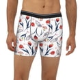 thumbnail image 2 of Men'S Boxer Briefs, Tulips Flowers Blue White Soft And Breathable Mens Underwear Boxer Briefs With Widen Waist, 2 of 2