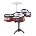 thumbnail image 3 of Musical Instrument Bass Drum Set Percussion Portable Rock Jazz Drum Kit for Beginner, 3 of 14