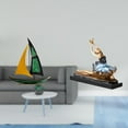 thumbnail image 2 of CarpNettore Iron Sailboat Ballet Dancer Sculpture Tabletop Ornament Feng Shui Decor Collection Decorative Figurine for Table Centerpiece Desk Bookshelf Ballerina Girls Statue Gift Desk Figurine, 2 of 8