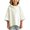 White-10, variant on Mitankcoo Girls 3/4 Sleeve Oversized Hoodie Basic Pullover Sweatshirt for Kids Casual Comfort