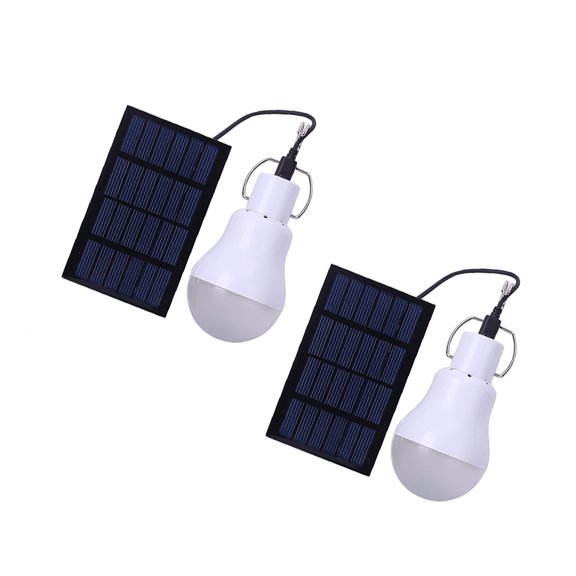 Billuyoard Dispositivo de bombilla de luz de panel solar Lámparas de tiendas de campaña de 15 W Práctico patio de jardín Lámpara de tienda de campaña Iluminación y accesorios 2 piezas Billuyoard HA026570-01