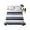 Blue, variant on Navy Blue Khaki Striped King Size Flat Sheet, Wrinkleproof & Fadeproof Cooling Flat Bed Sheet Only, Gradient Horizontal Lines Breathable Soft Bedding Top Sheets 105 x 98 Inches