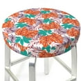 thumbnail image 3 of Daiia Hawaiian Style Stool Covers Round,Round Bar Stool Covers Waterproof Bar Chair Covers Washable Stool Cushion Slipcover for 12-14 Inch Chair-, 3 of 7