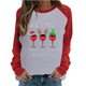 thumbnail image 1 of Tops Para Mujer Camisas de Manga Larga Otoño Primavera Patchwork Navidad Impreso Cuello Redondo Camiseta Casual Odeerbi ODB151466, 1 of 6