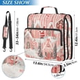 thumbnail image 2 of FORMRS Zipper Binder with Shoulder Strap 2-inch Ring 500 Sheet Capacity File Bag, Light Pink Gingerbread Houses, 2 of 5