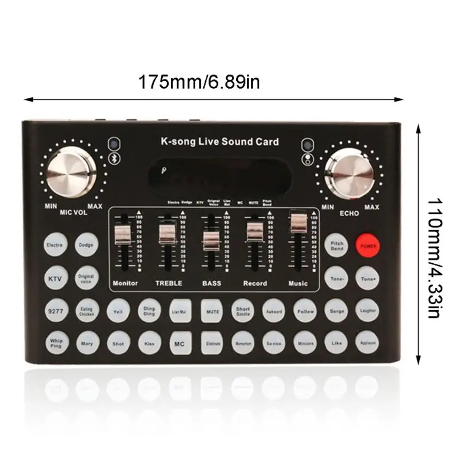 Electric Sound Effects Microphone Mixer for Phone PC Computer Au-dio Sound Card ,Precision Control