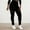 Black, variant on Juslio Women Pants Elastic Waist High Elastic Elastic Waist Zipper with Pockets Workout Sporty Yoga Pants Comfortable Leggings