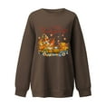 thumbnail image 3 of Sudaderas de Acción de Gracias Para Mujer, Blusa Holgada de Manga Larga Con Estampado A La Moda, Suéter Informal de Cuello Redondo, Tops, Sudadera Odeerbi  ODB122717, 3 of 4