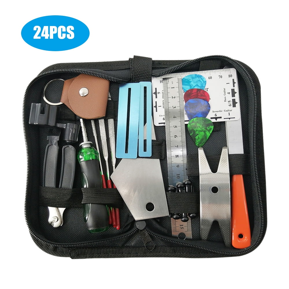 24PCS Guitar Repairing Kit Guitar Care Kit Maintenance Tool Set