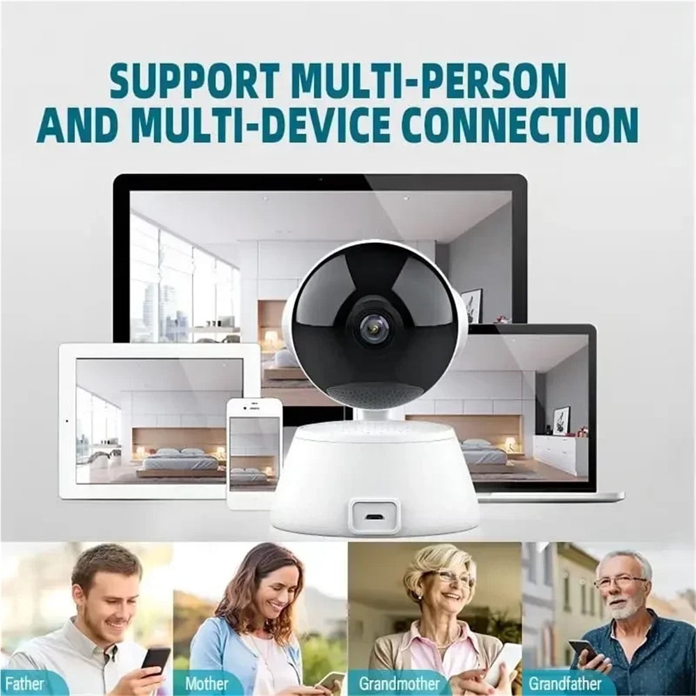 8MP 4K Smart Mini WiFi IP Camera Wireless Intelligent Auto Tracking Two-Way Audio Baby Pet Monitor Surveillance Camera For Home