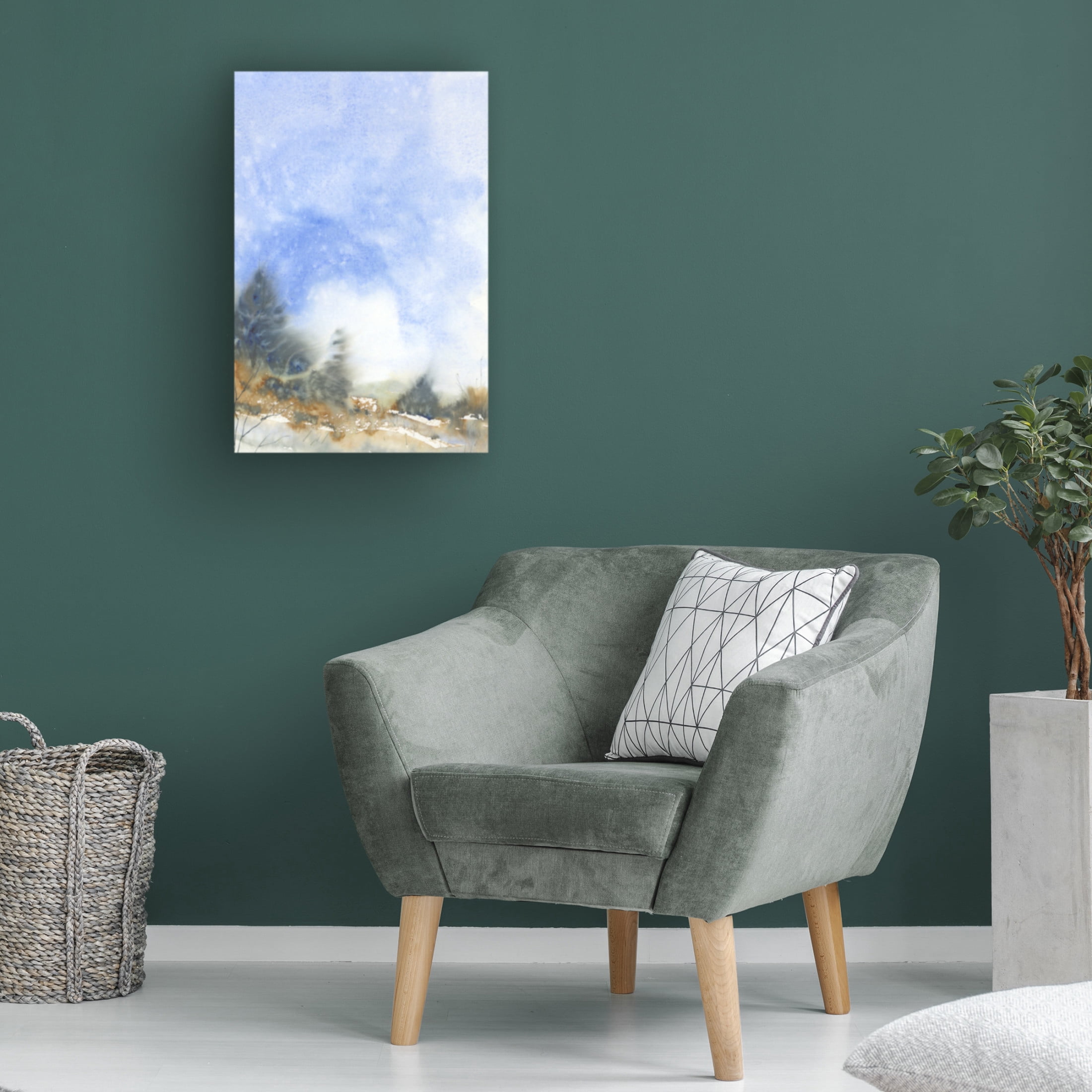 Canvas Wall Art - Randy Noble Fine Art 'Passing Shower' Wall Art for Living Room, Bedroom, or Office Décor by Trademark Fine Art - 22 x 32 Inches