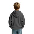 thumbnail image 4 of Boys Quarter Zip Hoodies Teen Waffle Knit Athletic Hooded Sweatshirts Classic Fall Winter Long Sleeve Pullover Tops, 4 of 6