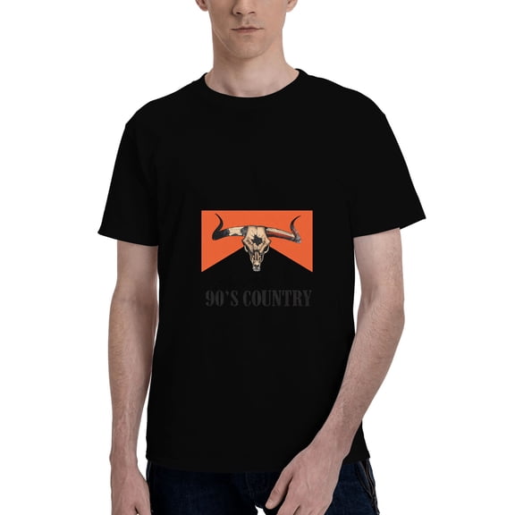 90's Country Bull Skull 100% Cotton T-Shirt - Unisex Retro Western Graphic Tee for Men & Women