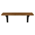 thumbnail image 2 of Kate and Laurel Corblynd Traditional Wood Wall Shelf, Brown/Black 24", 2 of 7