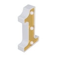 thumbnail image 2 of LYUMO Decorative Light,LED Light,Number 1 Sign Decorative LED Light For Wedding Birthday Party Christmas Home Bar Decoration Warm White, 2 of 8