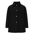 thumbnail image 5 of Zpanxa Women's Wool Blend Blazer Double-Breasted Peak Lapel Structured Tweed Jacket for Office Elegant Business Casual Attire Black L, 5 of 6