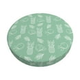 thumbnail image 2 of Xecao's Tropical Pineapple Print Stool Covers offer stylish, washable protection for PU round bar stools, perfect for home or commercial use., 2 of 7