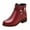 Red, variant on Ankle Boots Winter Shoes Women Ankle Boots Stylish Winter Fashion Glitter Short Mid Heel Leather Booties for Comfort