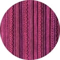 thumbnail image 1 of Ahgly Company Indoor Round Oriental Pink Modern Area Rugs, 4' Round, 1 of 4