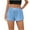 Blue, variant on ABATAB Womens Shorts Comfy Summer Fuzzy Drawstring Shorts Fleece Elastic Waist Casual Pure Color Trendy Shorts