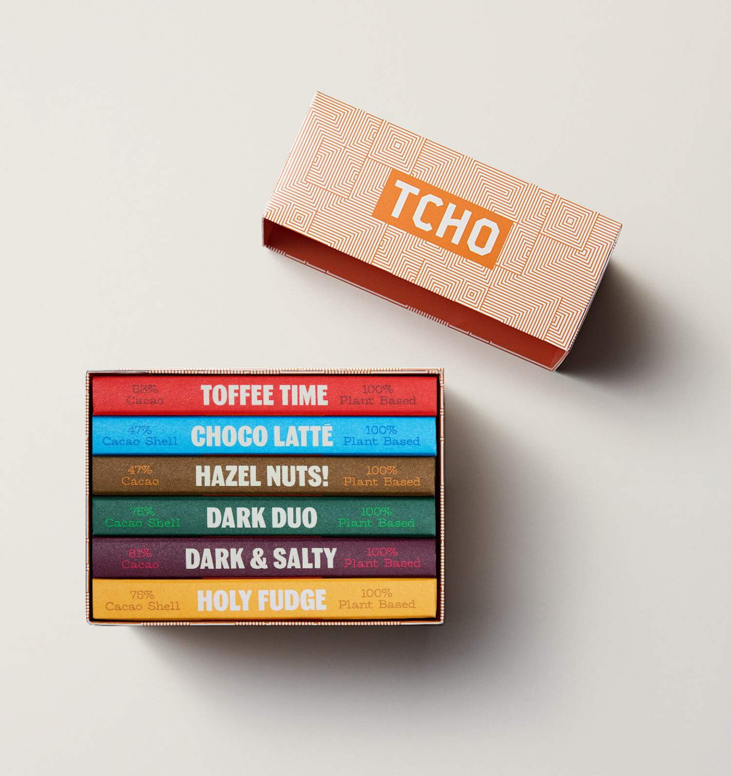 TCHO Organic Dark and Milk Chocolate Gift Box - 100% Plant-Based Handcrafted Pure Cacao Bars - Vegan, Gluten-Free, Soy-Free - Healthy Chocolate Bars Perfect for Gifting - 6 Bars