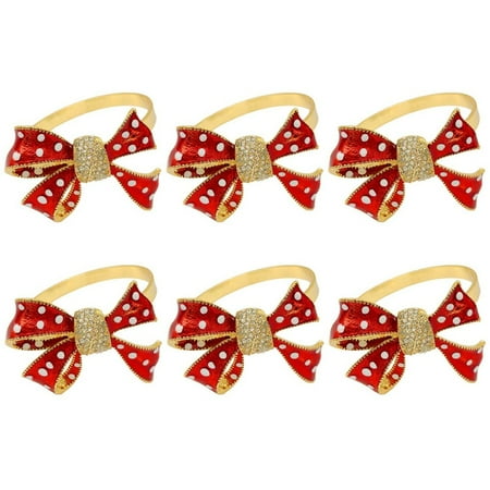 

Napkin Rings 6 Butterfly Knot Napkin Ring for Wedding Serviette for Christmas Birthday