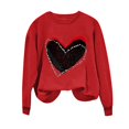 thumbnail image 4 of Meichang Sweatshirts pour Femmes, Sweatshirt de la Saint-Valentin, Hauts Mignons, Sweatshirt Graphique Cœur, Manches Longues, Col Rond, Coupe Ample, Pull de Vacances, 4 of 4