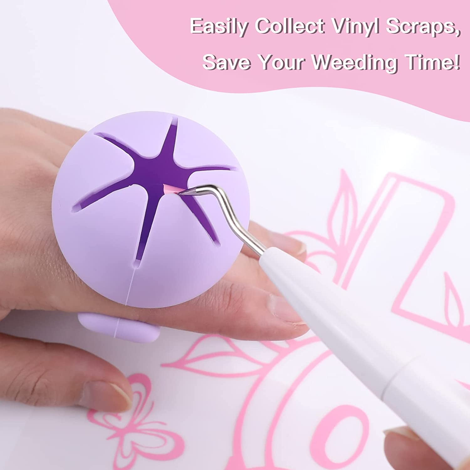 Silicone Vinyl Weeding Scrap Collector With Suction Cup - Temu