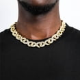 thumbnail image 4 of Saintda 15MM Infinity Cuban Link Chain Necklace Box Buckle Iced Out AAA+ CZ Rhinestone Stone Necklaces For Women Men Hip Hop Jewelry Choker, 4 of 5