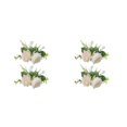 thumbnail image 4 of Ounissouiy 2 uds decoración de pastel de boda ramo de rosas fiesta de aniversario de planta flores dobles 2Conjunto, 4 of 6