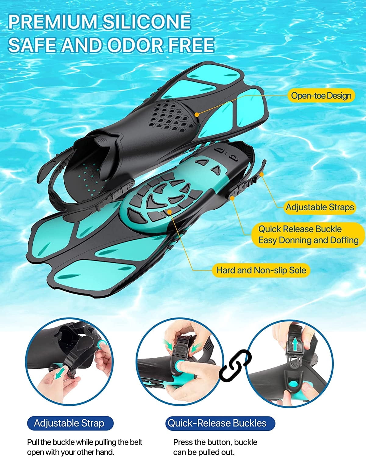 Gintenco Snorkel Set for Adult,4 in 1 Snorkel Set with Panoramic View,snorkeling gear for adults,Snorkeling and Travel Bag for Swimming GR-S